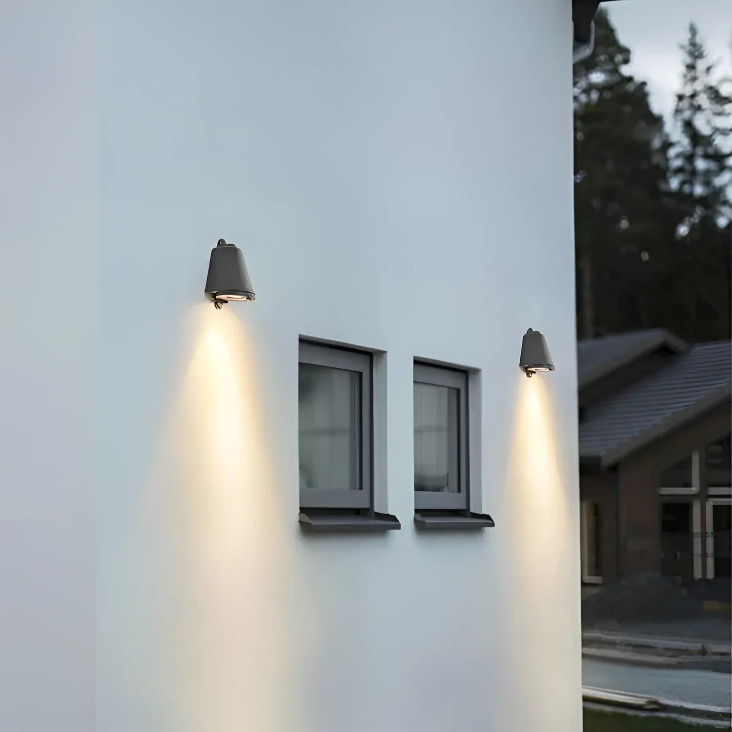 Minimalistische LED-Außen-Wandleuchte aus Aluminium – wetterfest