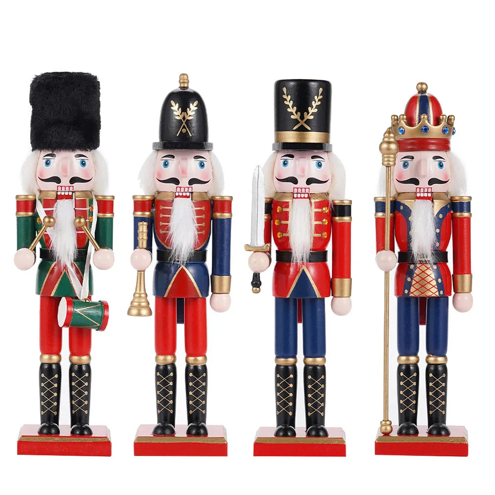 Nussknacker Soldat | Handgefertigte Holzfigur 30 cm | Vintage Weihnachtsdekoration aus dem Erzgebirge