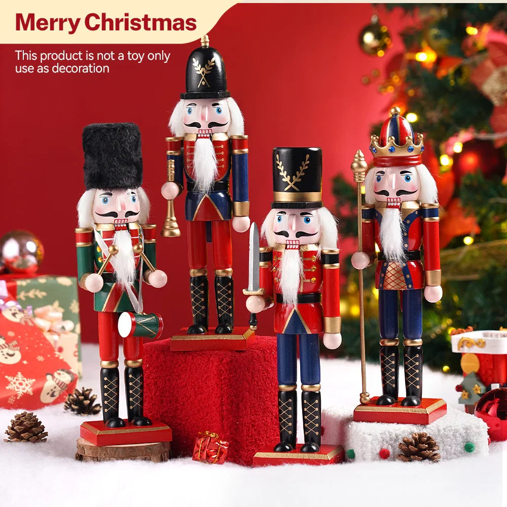 Nussknacker Soldat | Handgefertigte Holzfigur 30 cm | Vintage Weihnachtsdekoration aus dem Erzgebirge