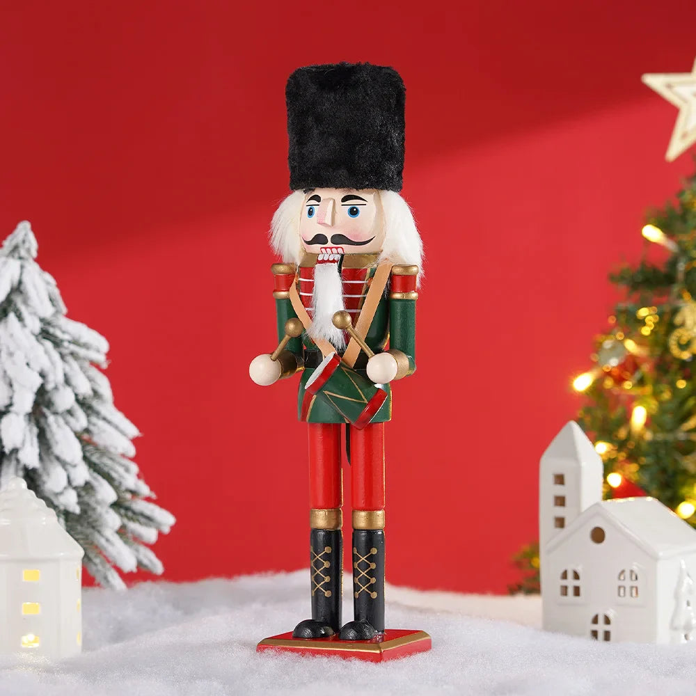 Nussknacker Soldat | Handgefertigte Holzfigur 30 cm | Vintage Weihnachtsdekoration aus dem Erzgebirge