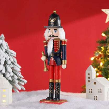 Nussknacker Soldat | Handgefertigte Holzfigur 30 cm | Vintage Weihnachtsdekoration aus dem Erzgebirge