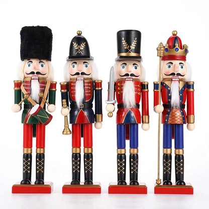 Nussknacker Soldat | Handgefertigte Holzfigur 30 cm | Vintage Weihnachtsdekoration aus dem Erzgebirge