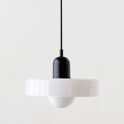 Lunari Halo | Hängeleuchte aus farbigem Glas im Bauhaus-Stil