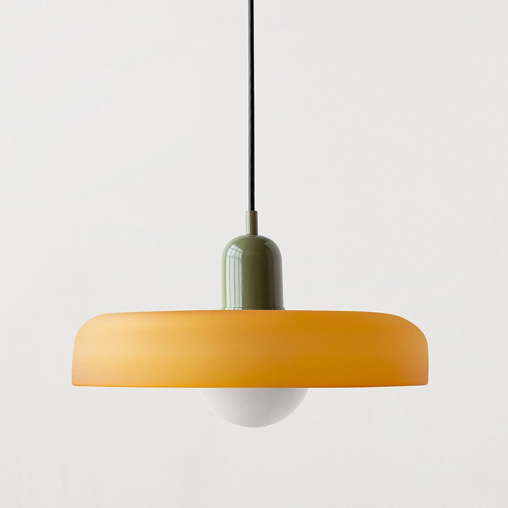 Lunari Halo | Hängeleuchte aus farbigem Glas im Bauhaus-Stil