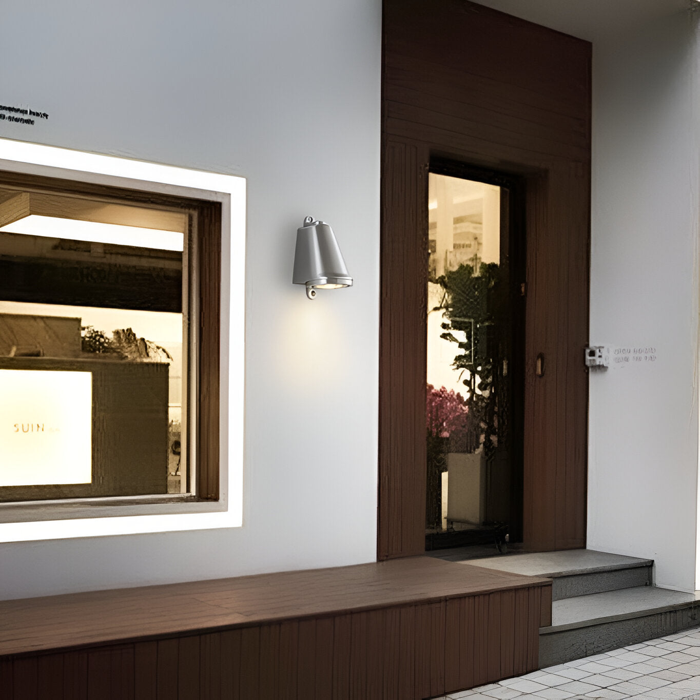Minimalistische LED-Außen-Wandleuchte aus Aluminium – wetterfest