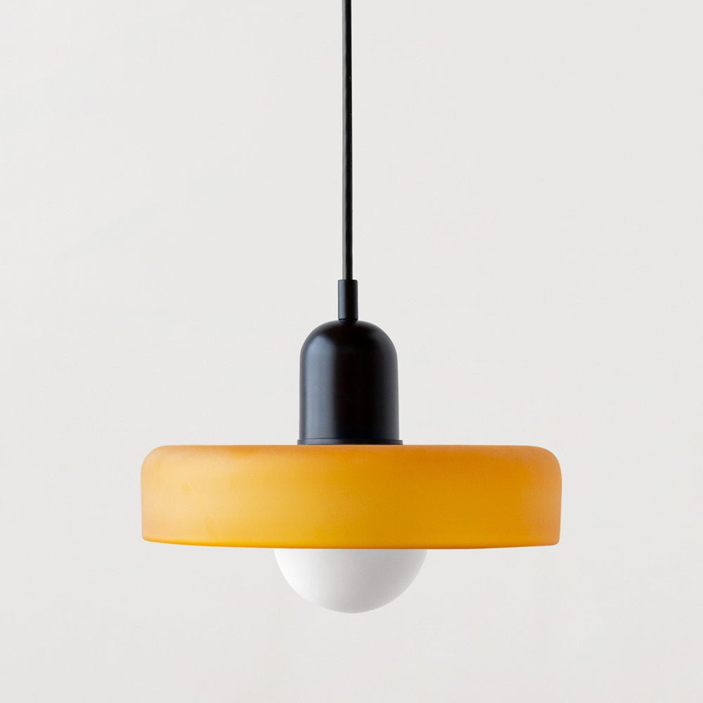 Lunari Halo | Hängeleuchte aus farbigem Glas im Bauhaus-Stil