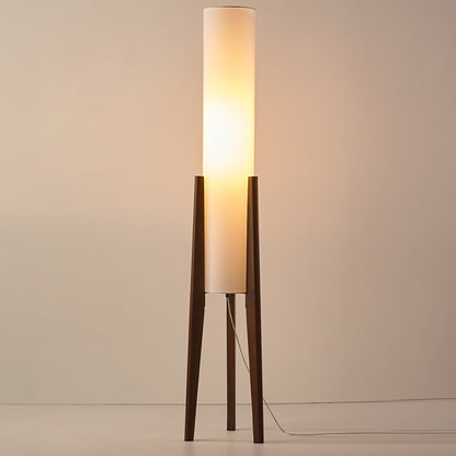 Lunara | Massivholz-Stehlampe aus Walnuss mit LED-Licht