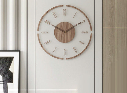 NordWood | Designer Holz-Wanduhr | Skandinavisches Design & natürliche Eleganz für moderne Räume