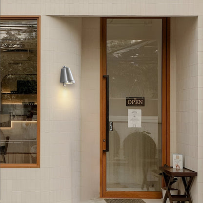 Minimalistische LED-Außen-Wandleuchte aus Aluminium – wetterfest