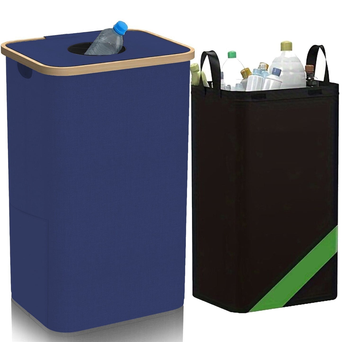 FoldaBag | Faltbare 2-in-1 Tasche zur Aufbewahrung von Plastik und Pfandflaschen
