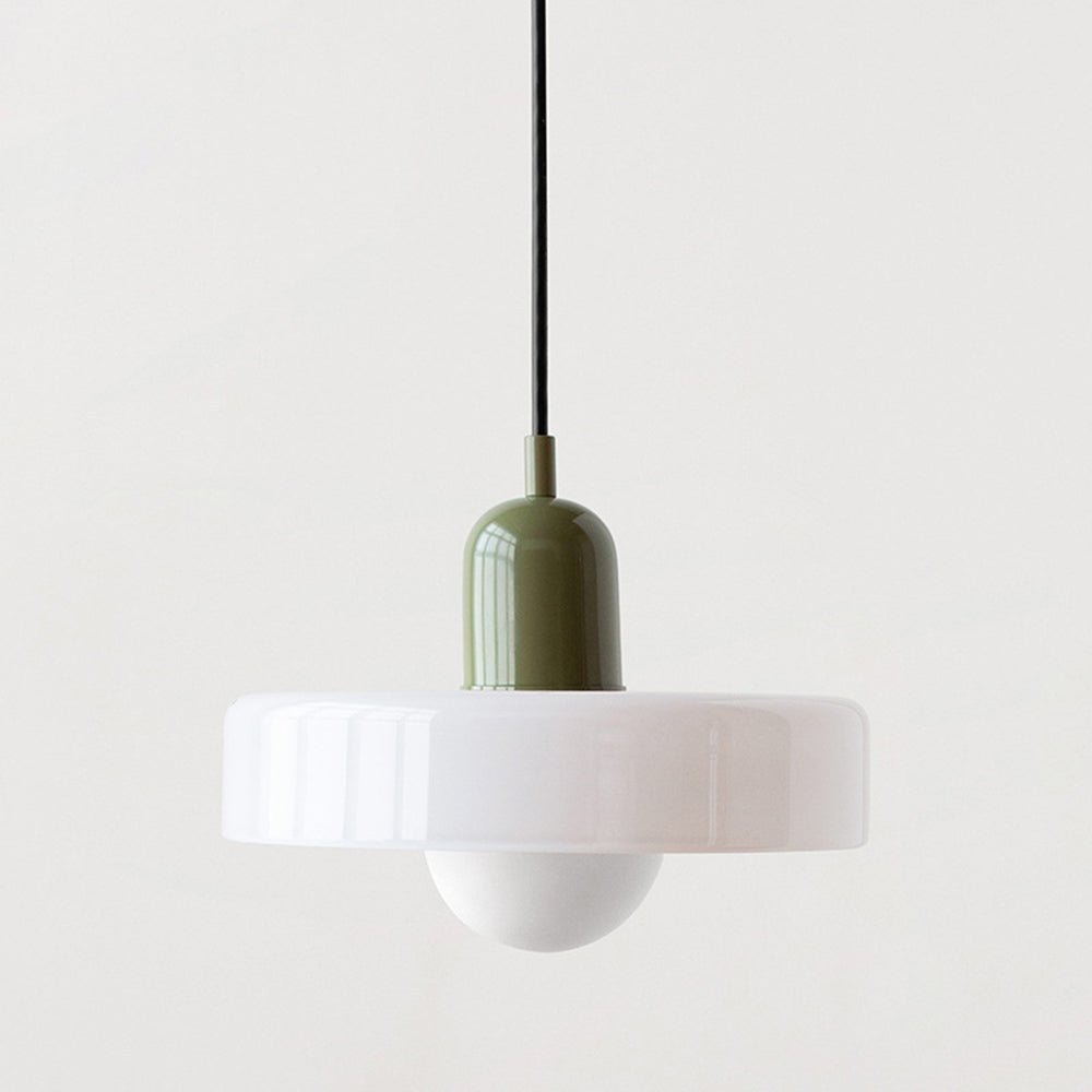 Lunari Halo | Hängeleuchte aus farbigem Glas im Bauhaus-Stil