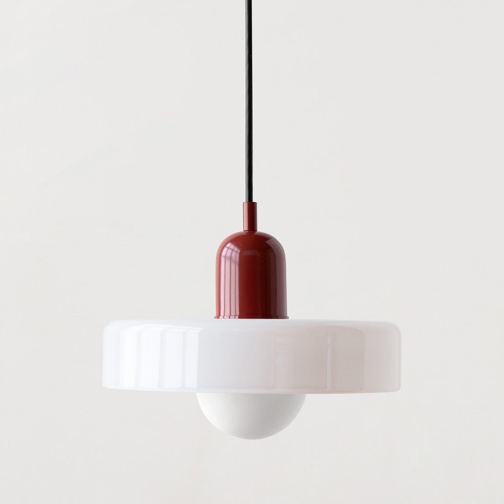 Lunari Halo | Hängeleuchte aus farbigem Glas im Bauhaus-Stil