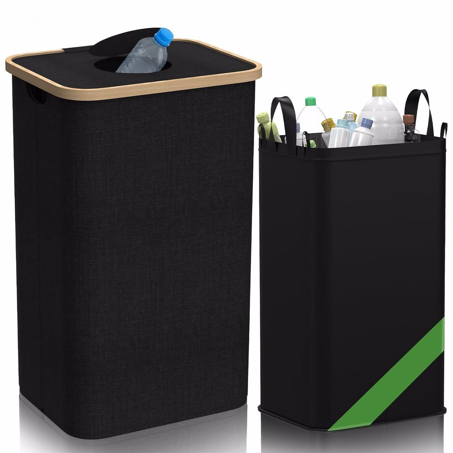 FoldaBag | Faltbare 2-in-1 Tasche zur Aufbewahrung von Plastik und Pfandflaschen