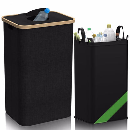 FoldaBag | Faltbare 2-in-1 Tasche zur Aufbewahrung von Plastik und Pfandflaschen