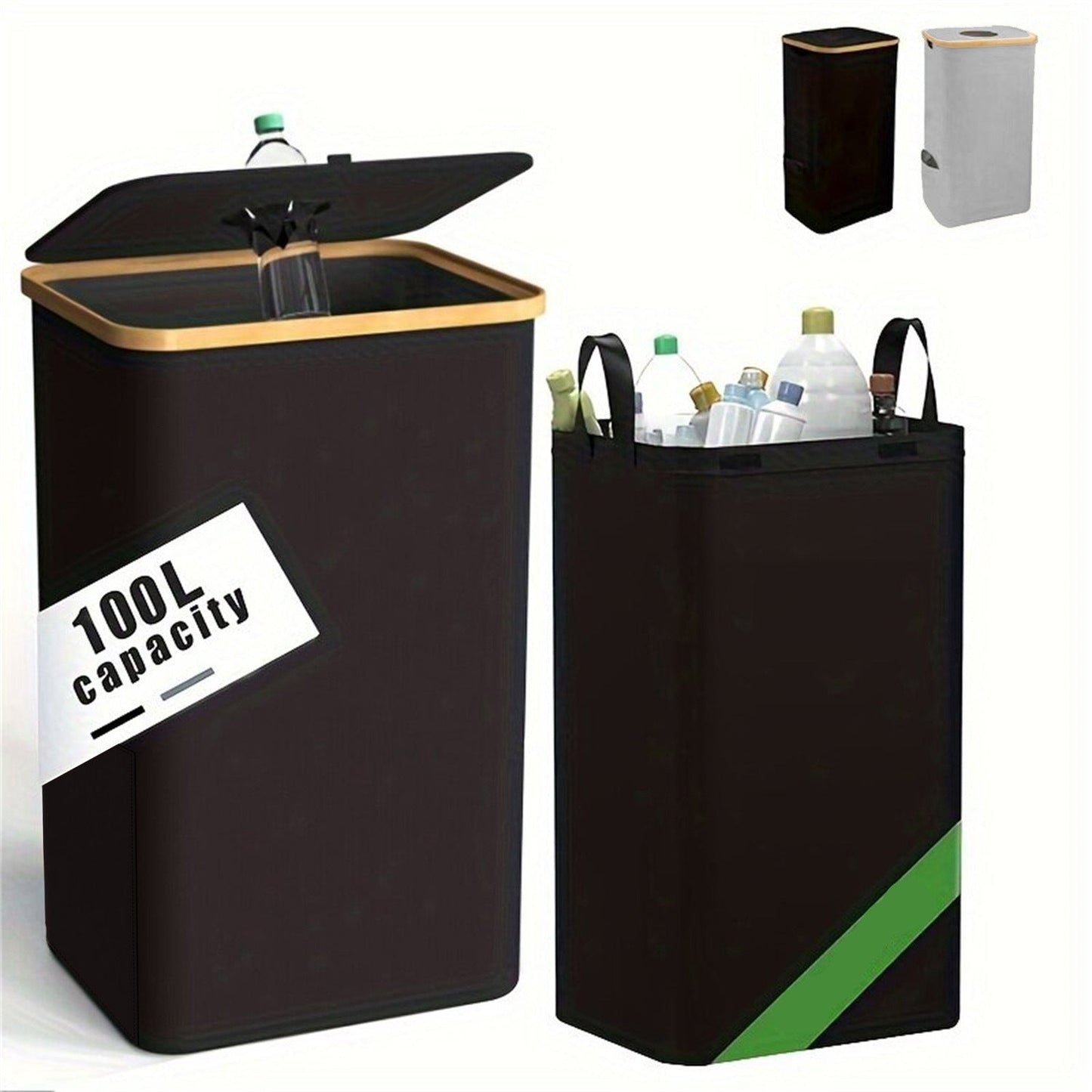 FoldaBag | Faltbare 2-in-1 Tasche zur Aufbewahrung von Plastik und Pfandflaschen