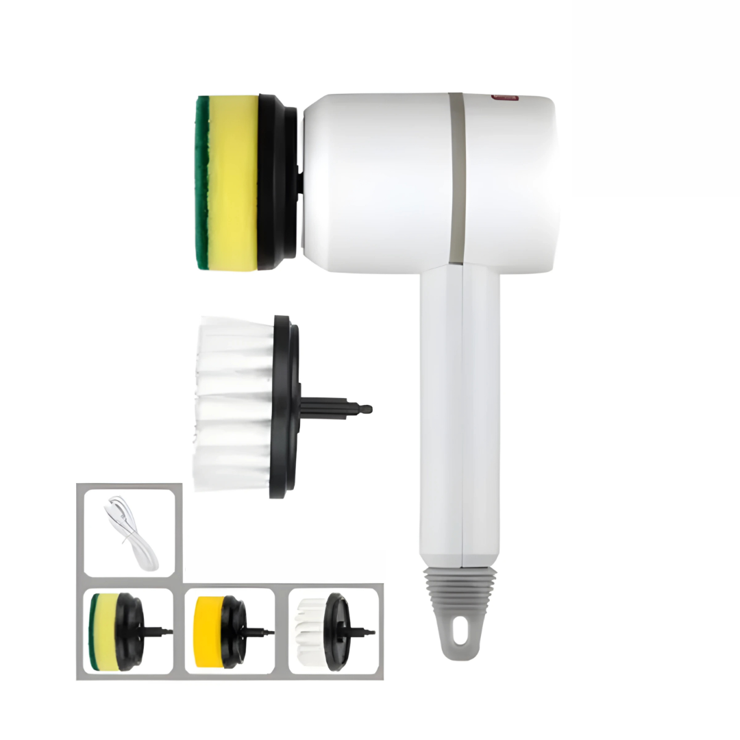 Cleanova SpinBrush | Wiederaufladbare elektrische Reinigungsbürste mit 360° Rotation & IPX7