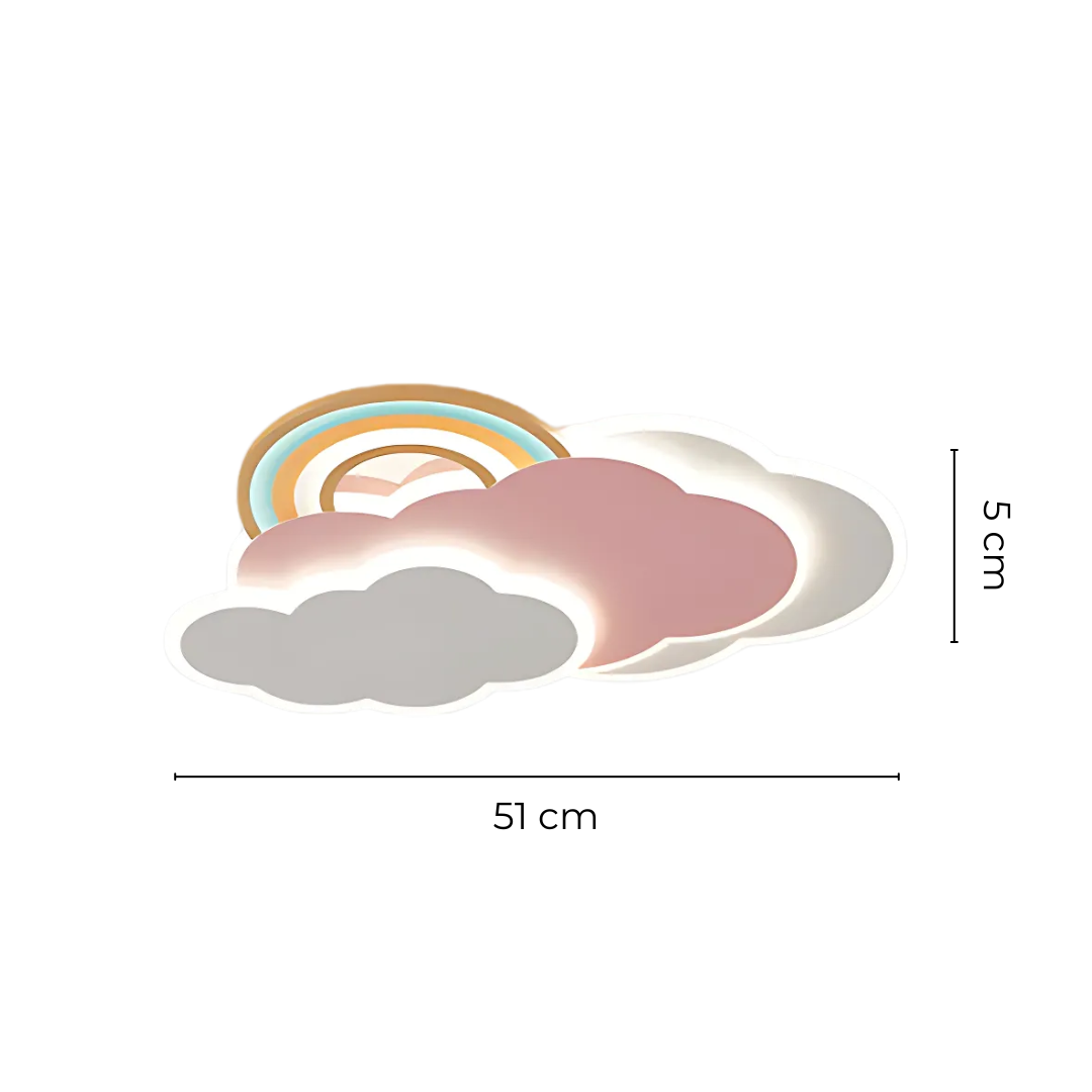 Pynki Glow | LED-Deckenleuchte mit Regenbogenmotiv für Kinderzimmer