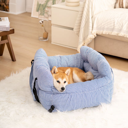 PawVoyage™ Luxus Hundebett fürs Auto | Sicher & Bequem | Waschbar | Mit Seitentaschen | Größen M & L