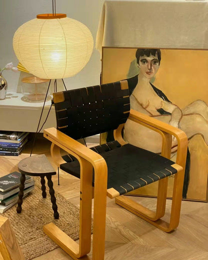 Lunora Haze | Skulpturale Stehlampe aus Reispapier im Japandi-Stil
