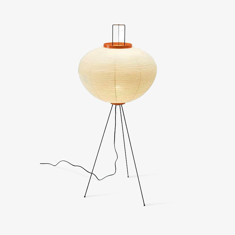 Lunora Haze | Skulpturale Stehlampe aus Reispapier im Japandi-Stil