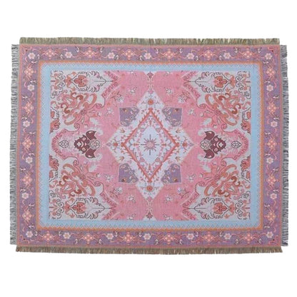 Boho Azteken Plaid-Decke | Wendbares Muster | Sofa & Bett | Mikrofaser-Mix