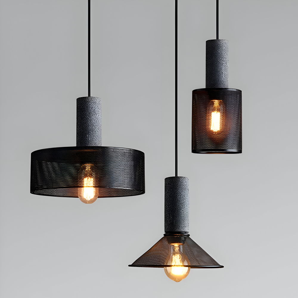 RusticLume Lampe | Schwarze Industrie-Pendelleuchte, höhenverstellbar & modern