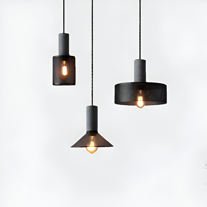 RusticLume Lampe | Schwarze Industrie-Pendelleuchte, höhenverstellbar & modern