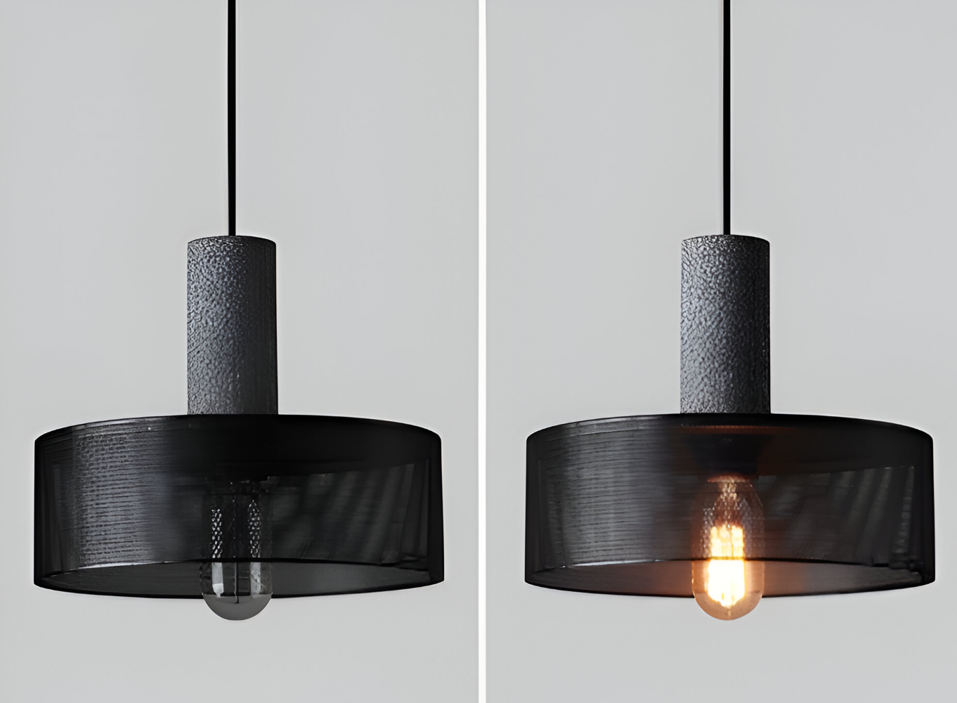 RusticLume Lampe | Schwarze Industrie-Pendelleuchte, höhenverstellbar & modern