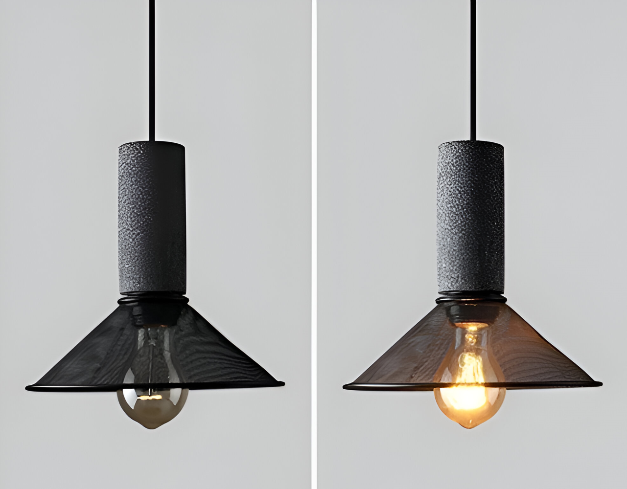 RusticLume Lampe | Schwarze Industrie-Pendelleuchte, höhenverstellbar & modern