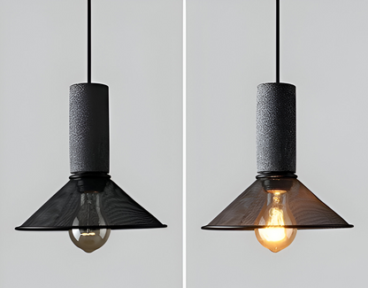 RusticLume Lampe | Schwarze Industrie-Pendelleuchte, höhenverstellbar & modern