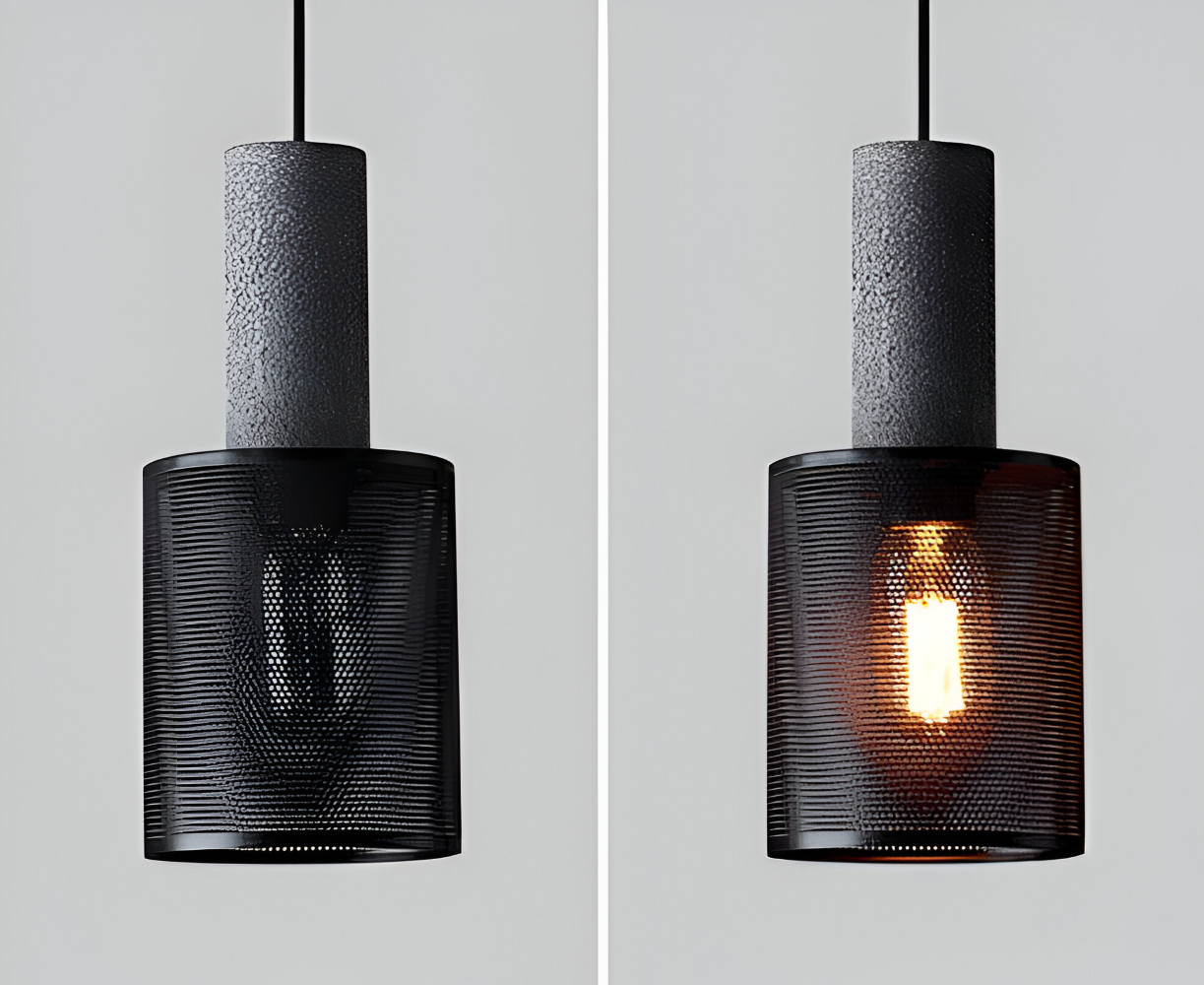 RusticLume Lampe | Schwarze Industrie-Pendelleuchte, höhenverstellbar & modern