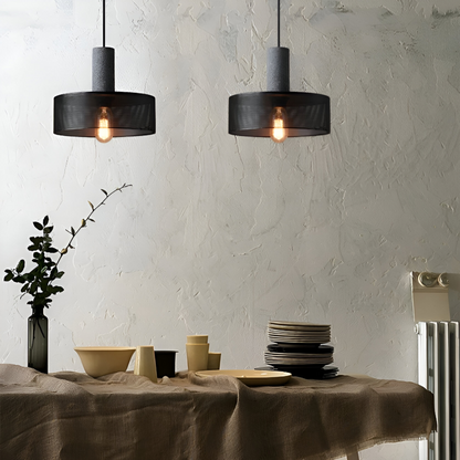 RusticLume Lampe | Schwarze Industrie-Pendelleuchte, höhenverstellbar & modern