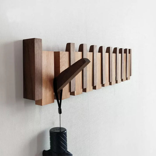 Norven Fold | Klappbarer Wandhaken aus Buchen- und Walnussholz