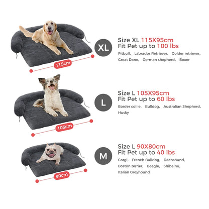 Pawz Road Fluffy Hundekissen | Sofa-Schutzkissen | Modular & Waschbar | Anti-Rutsch | Für Hunde jeder Größe