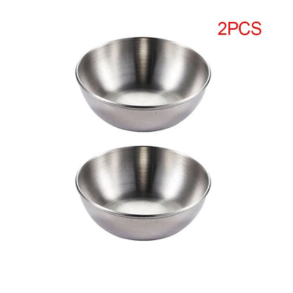 Aurinkó Set | Goldene Edelstahlschälchen für Saucen & Gewürze – 2er/4er Servierschalen-Set