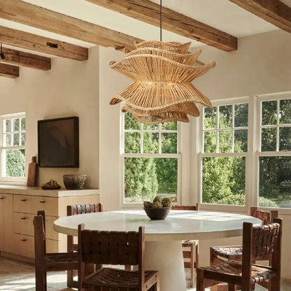 Ignara | Kreative Rattan-Hängeleuchte im skandinavischen Designstil