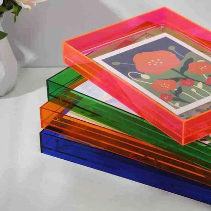 KlaraFrame Mini | Transparenter Acryl-Fotorahmen mit Standfuß für Schreibtisch & Regal