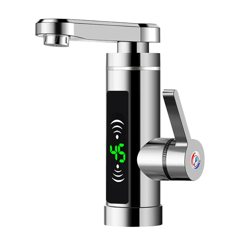 Brisenna | Keukenkraan met directe verwarming & 360° draaibare uitloop | 3000W RVS-watertap voor warm- & koudwater