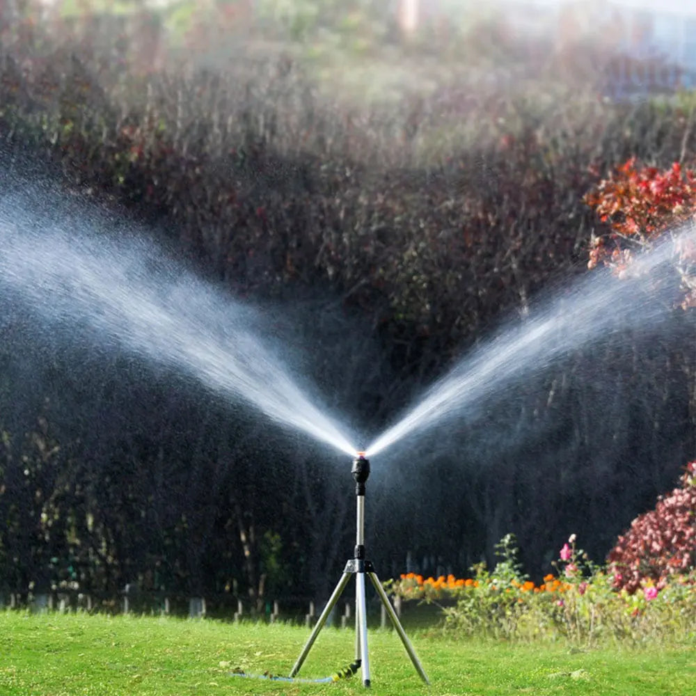 Norduvo Orbit | automatischer rotierender Gartensprinkler mit ausziehbarem Stativ