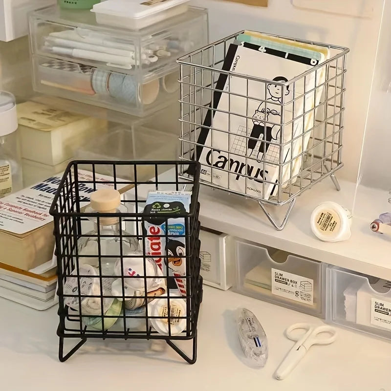 Modülo Körbchen | Stapelbarer Mesh Organizer für Schreibtisch & Regal