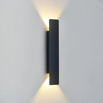 LumaStrix Noir | Wetterfeste LED Außenwandleuchte aus Aluminium, 18W