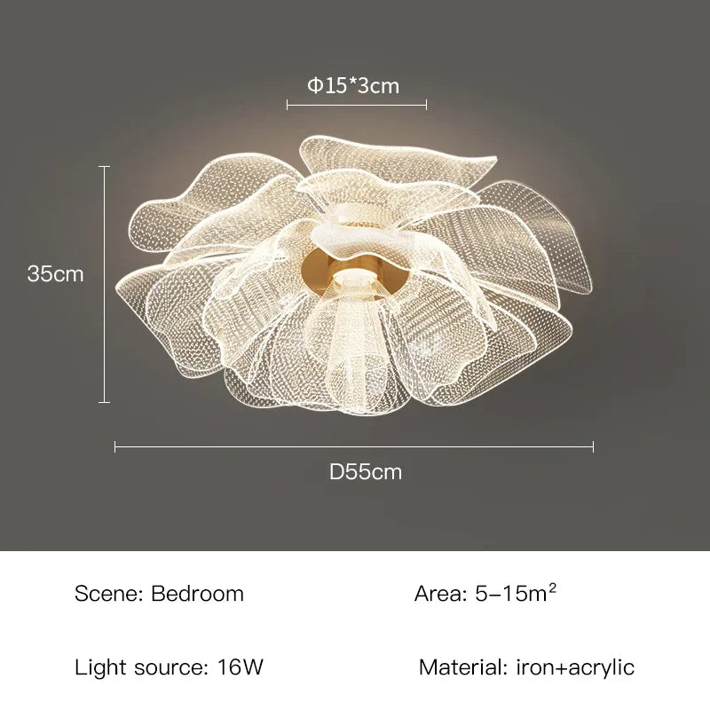 Caelora | LED-Deckenleuchte in Blütenform für Schlafzimmer und Wohnzimmer