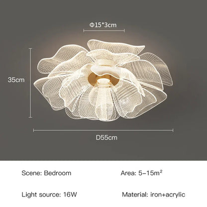Caelora | LED-Deckenleuchte in Blütenform für Schlafzimmer und Wohnzimmer