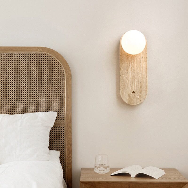 Wabi-Sabi wandlamp natuurtint – minimalistische lamp met warm licht