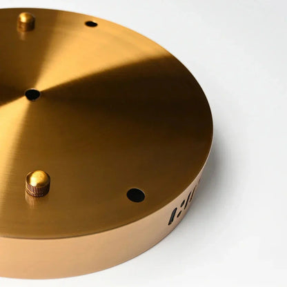 Nina Pendelleuchte – LED-Deckenlampe mit 5 Kristallglasschirmen in Gold