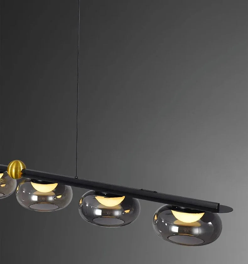 Alexia Pendelleuchte mit 4 Glaszylindern – Moderne LED-Pendelleuchte für Esszimmer und Wohnzimmer