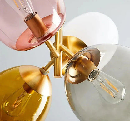 Antheia – Luxus Pendelleuchte aus Buntglas mit Künstlerischem Design