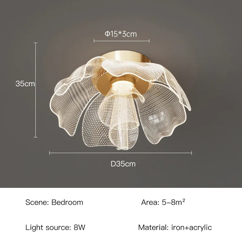 Caelora | LED-Deckenleuchte in Blütenform für Schlafzimmer und Wohnzimmer