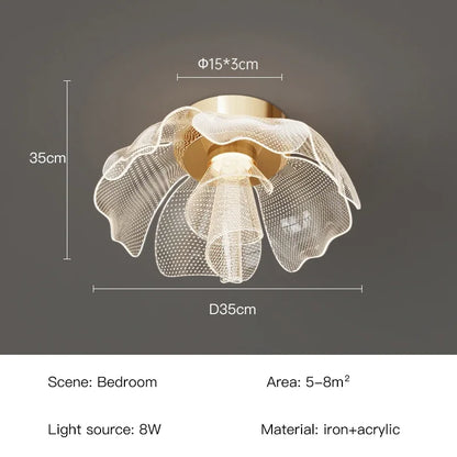 Caelora | LED-Deckenleuchte in Blütenform für Schlafzimmer und Wohnzimmer