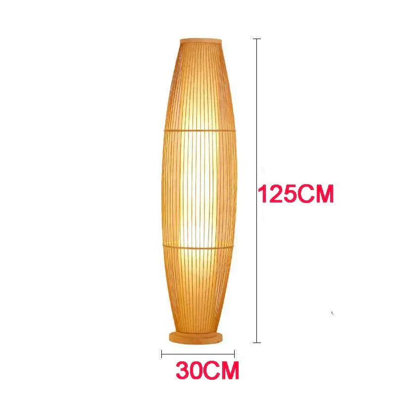 EcoBambu | Umweltfreundliche Bambuslampe | Nachhaltige LED-Stehleuchte mit natürlichem Design für Wohnzimmer
